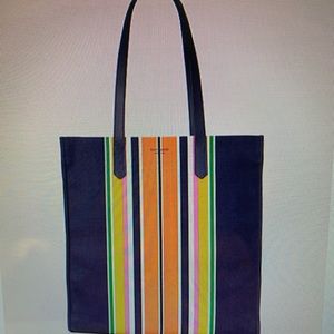 Kate Spade- mitt stripe large north south tote.